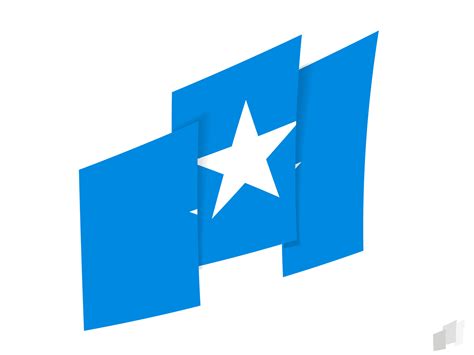 Somalia flag in an abstract ripped design. Modern design of the Somalia ...