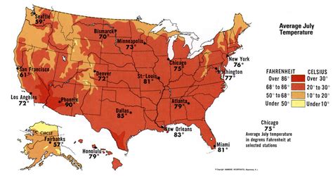 Average Temperature Map USA