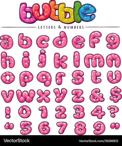 Bubble Gum Font Royalty Free Vector Image Vectorstock 50 Off