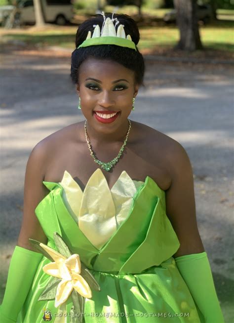 Beautiful Homemade Princess Tiana Costume