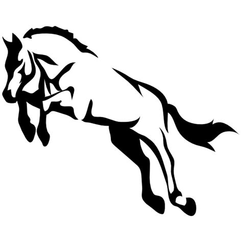 Horse Outline Jumping Sticker