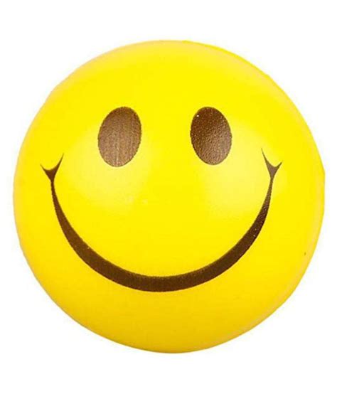 Smiley Face Squeeze Stress Ball - SET OF 4 - 3 inch (Yellow) - Buy ...