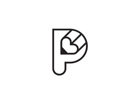 Letter P logo design ( P + Pencil + Heart ) by Aditya Chhatrala on Dribbble