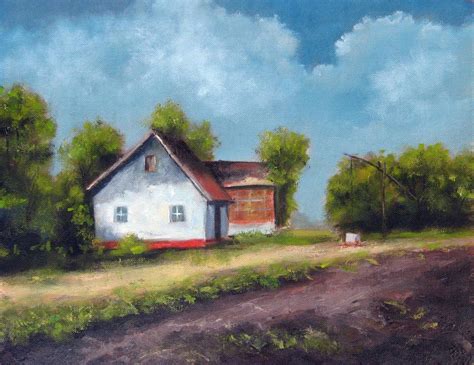 Farm House – Oil Painting | Fine Arts Gallery - Original fine Art Oil ...