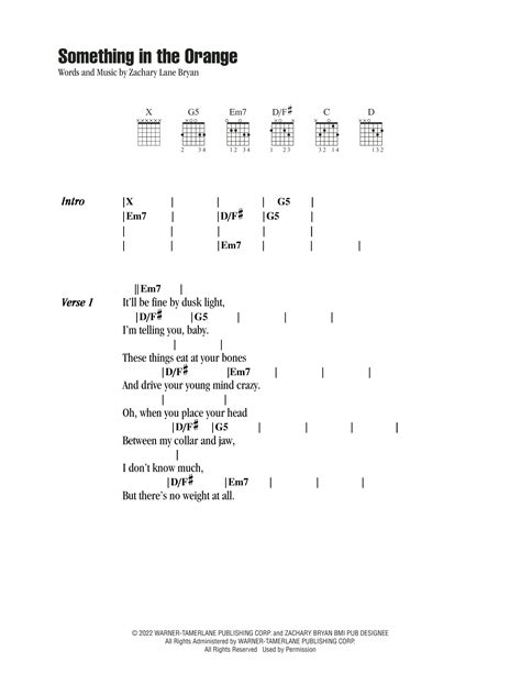 Something In The Orange by Zach Bryan - Guitar Chords/Lyrics - Guitar ...