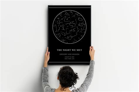 Map of the Night Sky Custom Star Chart Personalized Star - Etsy