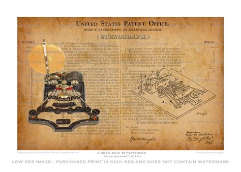 Stenograph 1882 – Patent Artwork