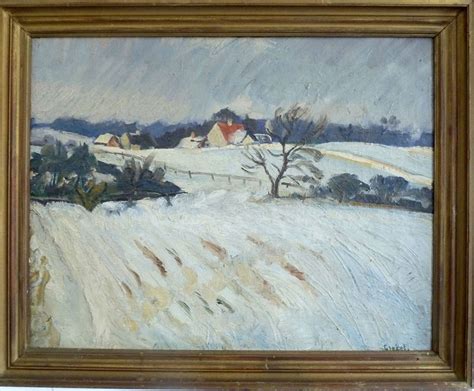 Winter Landscape Impressionist 1st Half 20th Century Signed: - Etsy