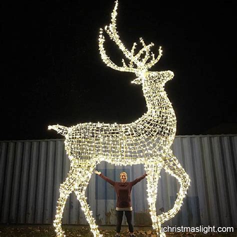 Large reindeer Christmas lights outdoor decor | iChristmasLight