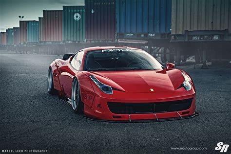 SouLSteer.com: Red Liberty Walk Ferrari 458 Italia sports car rides on ...