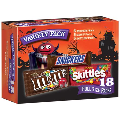 SNICKERS, M&M'S & SKITTLES Halloween Chocolate Candy, Full Size ...