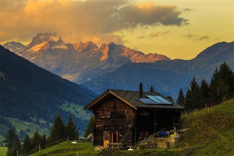 switzerland, Mountains, Houses, Alps, Fir, Nature Wallpapers HD ...