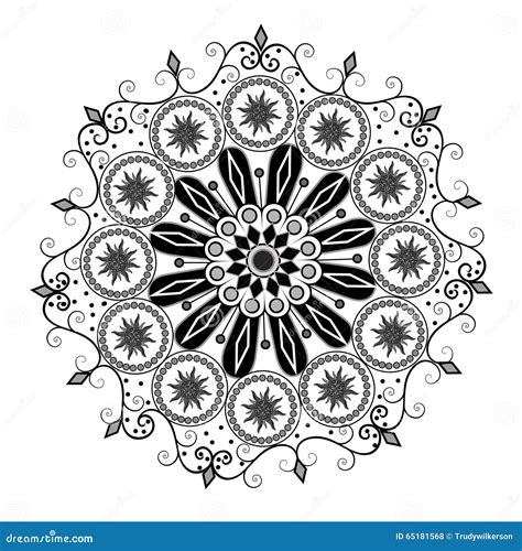 Abstract Black White Motif Design Stock Illustration - Image: 65181568