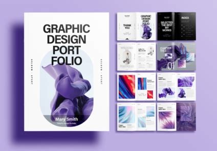 Free InDesign Minimal Graphic Design Portfolio Layout Template