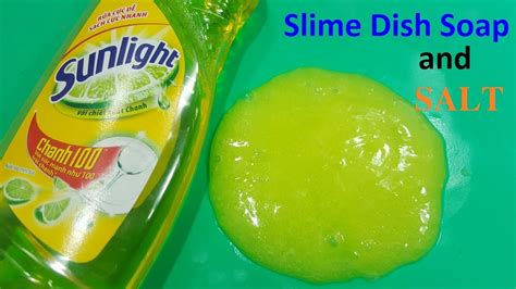 Slime Dish Soap No Borax ! How To make slime with dish soap and salt ! Easy