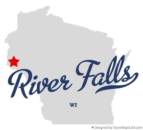 Map of River Falls, WI, Wisconsin