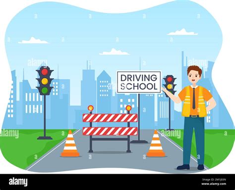 Driving School with Education Process of Car Training and Learning to ...