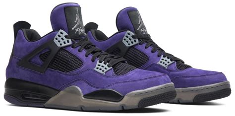 Undefeated Air Jordan 4 2005 vs Travis Scott Air Jordan 4 Purple Suede ...