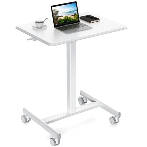 Buy DUMOS Standing Rolling Desk Adjustable Height, Mobile Desk with ...