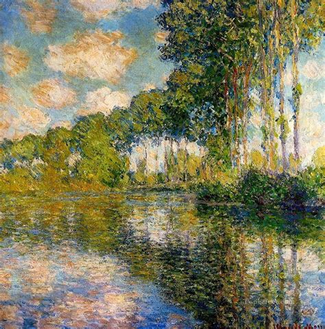 Poplars on the Banks of the River Epte Claude Monet Landscapes Painting ...