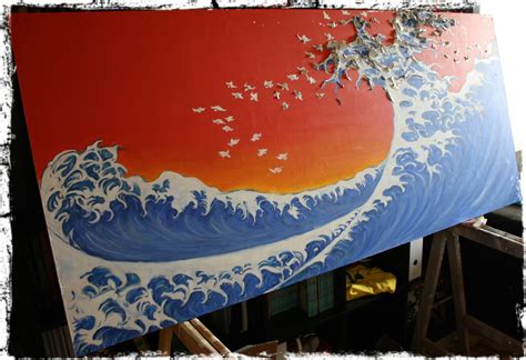 Bea's Sketchbook: Hokusai Wave - My version