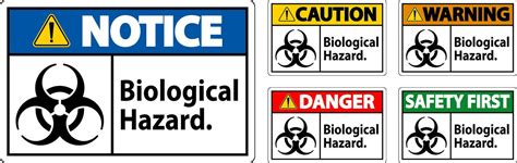 Warning Label Biological Hazard On White Background 26309903 Vector Art ...