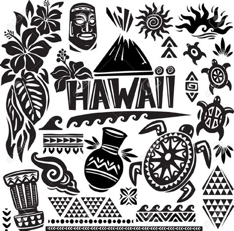 Black And White Hawaii Drawings