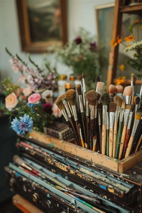 Creative Paint Brush Storage Ideas Unveiled in 2024 | Art studio at ...