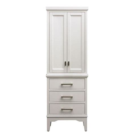 white linen cabinet