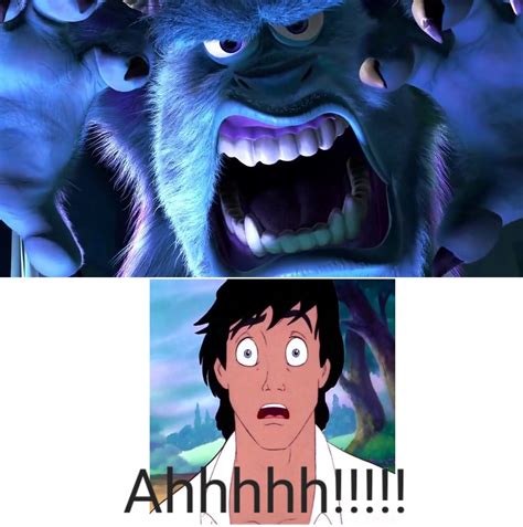 Sulley roars at prince eric by Coenraadkeanan on DeviantArt