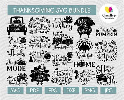 Fall Thanksgiving SVG Bundle | Creative Vector Studio