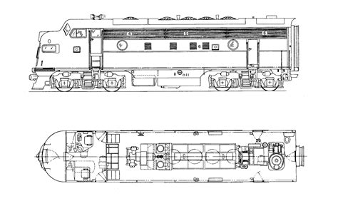 EMD F7 Blueprint - Download free blueprint for 3D modeling