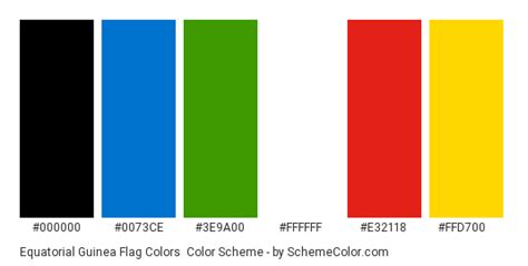 Equatorial Guinea Flag Colors » Country Flags » SchemeColor.com