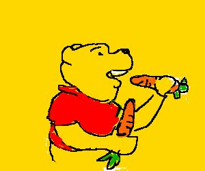 Winnie the Pooh eat Carrot - Drawception