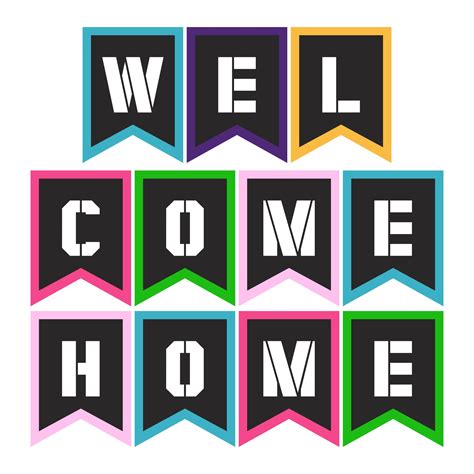 Welcome Home Banner - 10 Free PDF Printables | Printablee