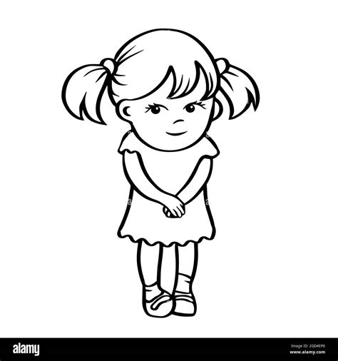 Little shy girl Black and White Stock Photos & Images - Alamy