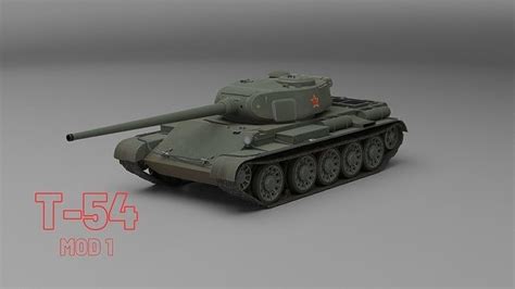 T-54 First prototype medium tank 3D model | CGTrader