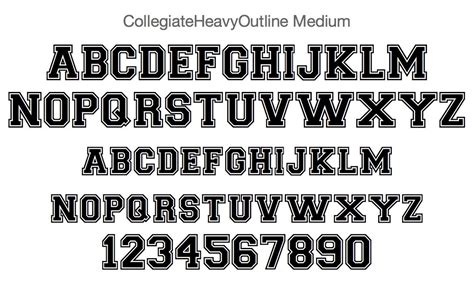 Collegiate Heavy Outline Font