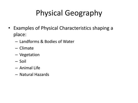 PPT - Physical & Human Characteristics of a Place PowerPoint ...