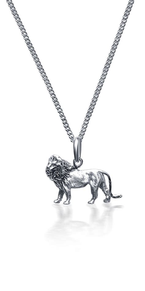 Silver Necklace with Large Lion Pendant – Enkai Silver Jewellery Ltd