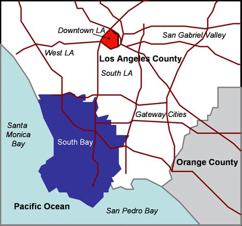 South Bay (Los Angeles County) - Wikipedia - San Pedro California Map ...