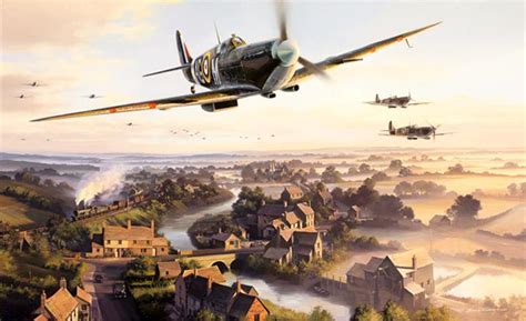 The Biggin Hill Wing - AP by Nicolas Trudgian - Spitfire Aviation Art.