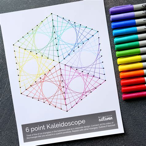 Geometric Line Art Worksheets - It's Always Autumn