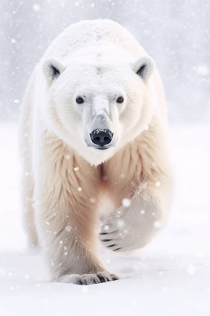 Premium AI Image | Polar bear in the snow wallpaper