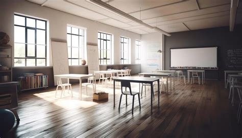 Premium AI Image | Photo of empty classroom background