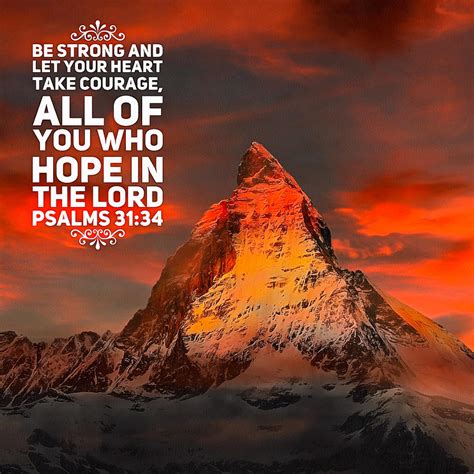 Hope in the Lord Bible quote - mountain Photograph by Matthias Hauser