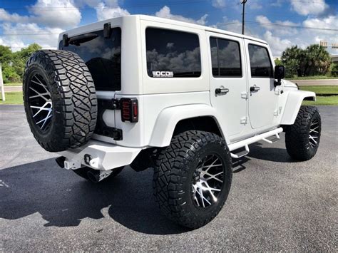 2018 Jeep Wrangler Custom Lifted Sahara White OUT Leather HARDTOP for sale