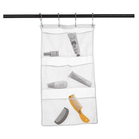 Mesh Shower Caddy Bath Organizer Shower Curtains Hanging Caddies 6 ...