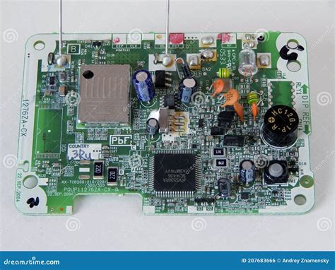 Electronic Circuit Board with Chips and Detail Transistors Stock Photo ...