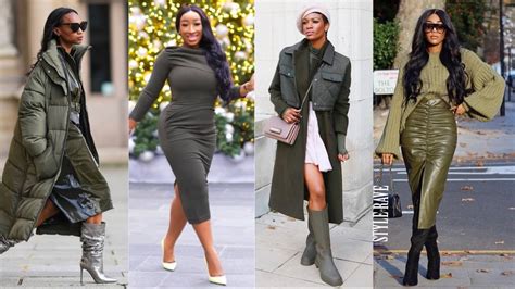 olive green outfits for ladies | Dresses Images 2024